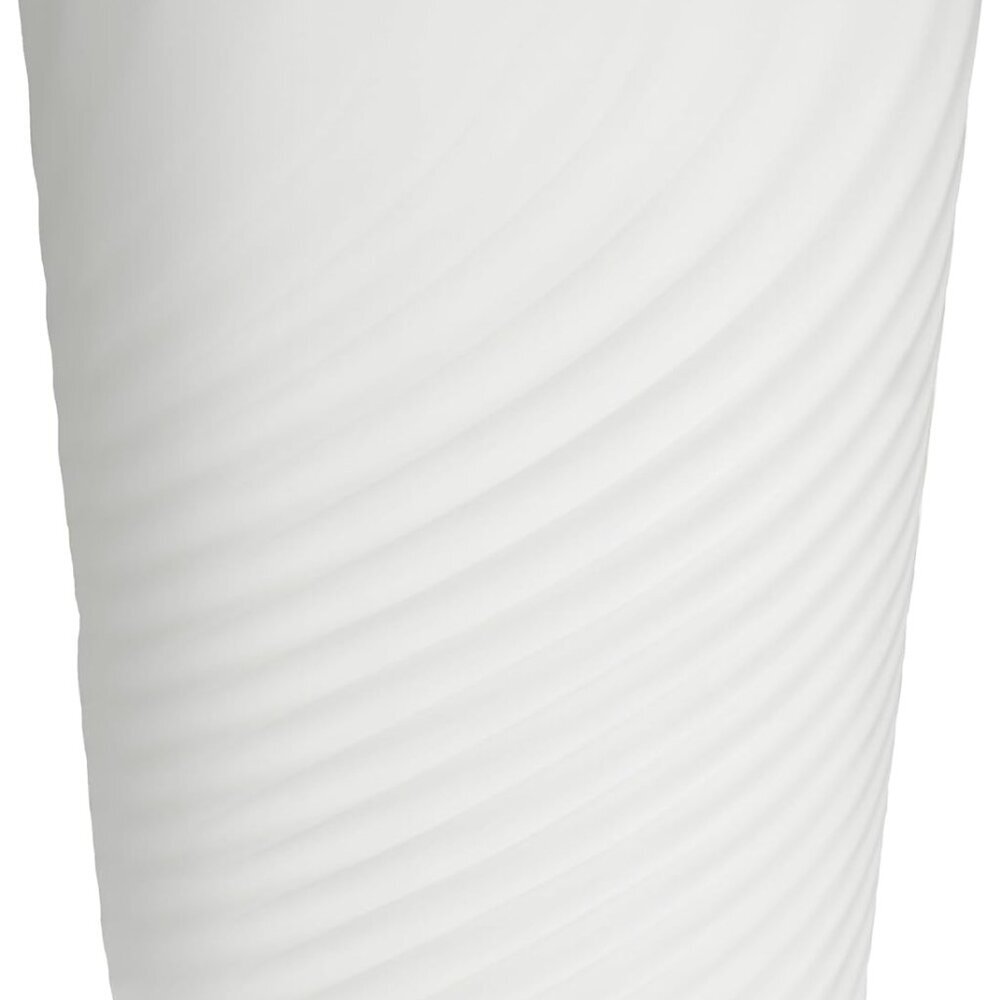 Modern White 1.8-Gallon Wastebasket - Open-Top for Easy Disposal in Any Room